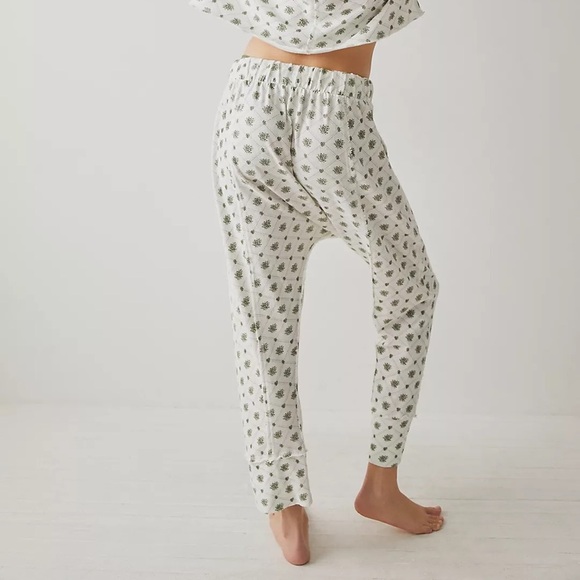 Free People Cotton Organic Set Pants Only Size Large  Blue. - Picture 3 of 17